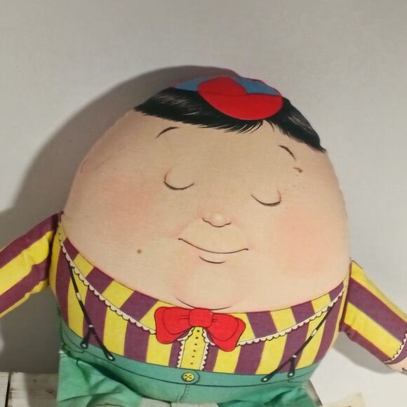 Vintage Toy Works Humpty Dumpty Kapok Doll 2 Faces Made in USA - Picture 2 of 9